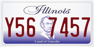 IL license plate Y567457