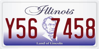 IL license plate Y567458