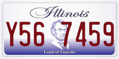 IL license plate Y567459