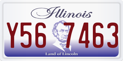 IL license plate Y567463