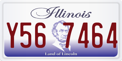 IL license plate Y567464