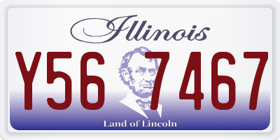 IL license plate Y567467
