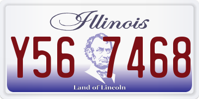 IL license plate Y567468