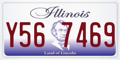 IL license plate Y567469