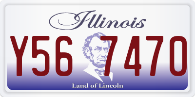 IL license plate Y567470