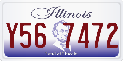 IL license plate Y567472