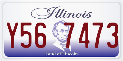 IL license plate Y567473