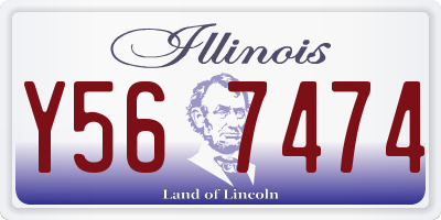 IL license plate Y567474