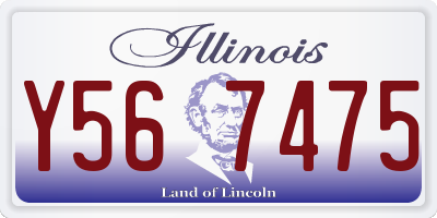 IL license plate Y567475