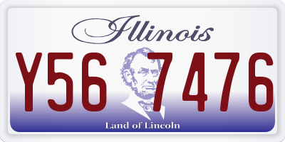IL license plate Y567476
