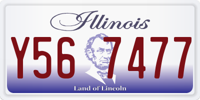 IL license plate Y567477