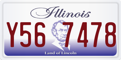 IL license plate Y567478