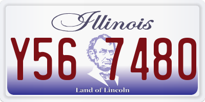 IL license plate Y567480
