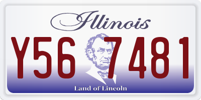 IL license plate Y567481