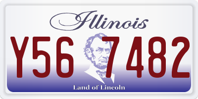 IL license plate Y567482