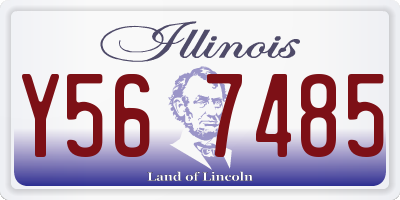 IL license plate Y567485