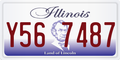 IL license plate Y567487
