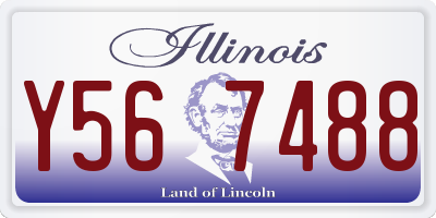 IL license plate Y567488