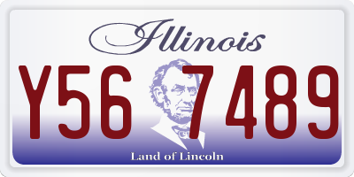 IL license plate Y567489