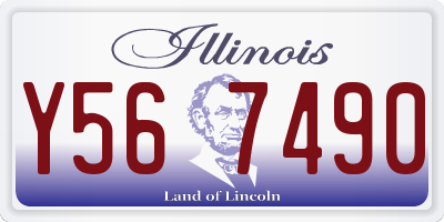 IL license plate Y567490