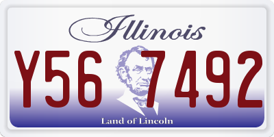IL license plate Y567492
