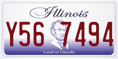 IL license plate Y567494