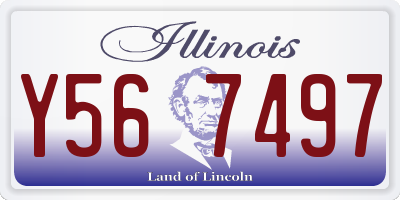 IL license plate Y567497