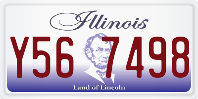 IL license plate Y567498