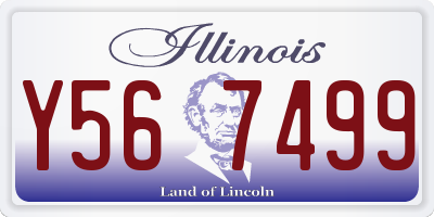 IL license plate Y567499