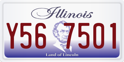 IL license plate Y567501