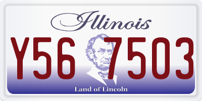 IL license plate Y567503