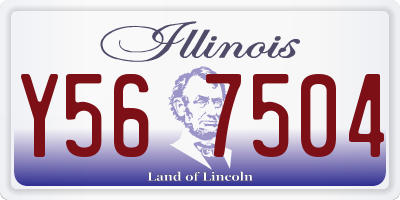 IL license plate Y567504