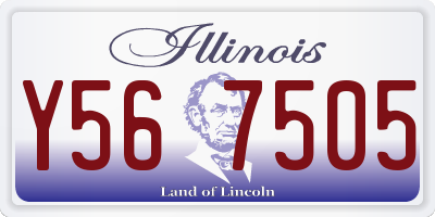 IL license plate Y567505