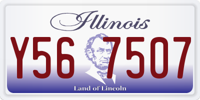 IL license plate Y567507