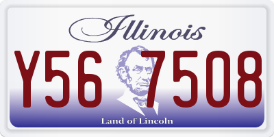 IL license plate Y567508