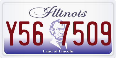 IL license plate Y567509