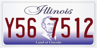 IL license plate Y567512
