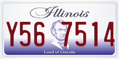 IL license plate Y567514