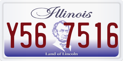 IL license plate Y567516