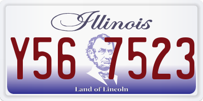 IL license plate Y567523