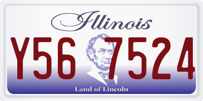 IL license plate Y567524