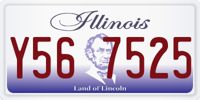 IL license plate Y567525