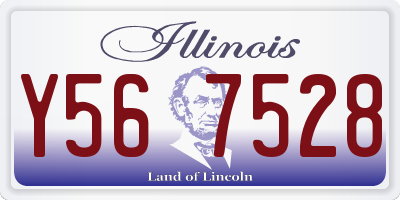 IL license plate Y567528