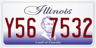 IL license plate Y567532