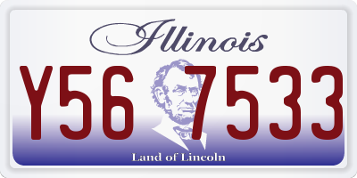 IL license plate Y567533