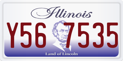 IL license plate Y567535
