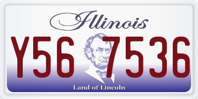 IL license plate Y567536