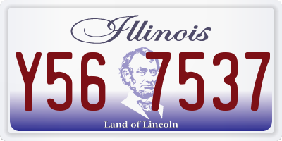 IL license plate Y567537