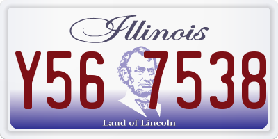 IL license plate Y567538