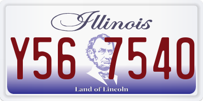 IL license plate Y567540